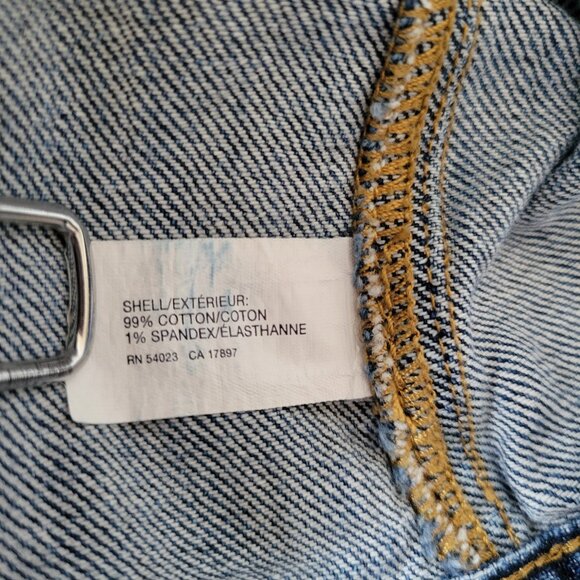 Gap Kids Cotton Denim Cropped Jean Jacket, Girls M, Pink Stitching Detail EUC - Picture 7 of 10